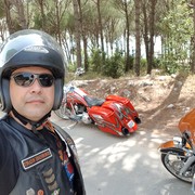 Light trip by my Harley Davidson